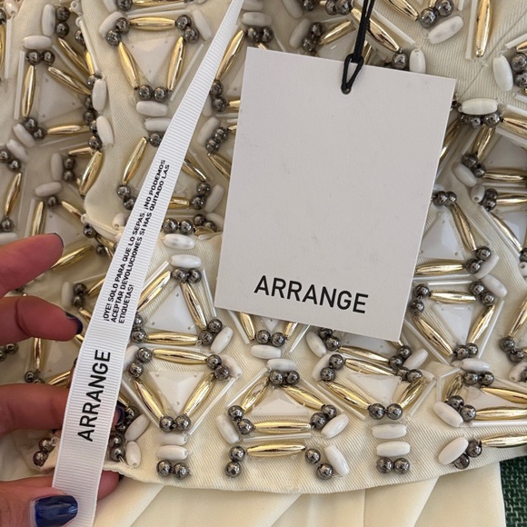 ASOS ARRANGE Geo Embellished Strapless Dress - Picture 4 of 4